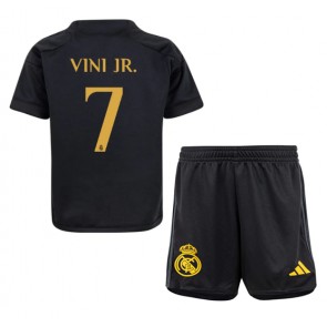 Real Madrid Vinicius Junior #7 Dětské Alternativní dres komplet 2023-24 Krátký Rukáv (+ trenýrky)